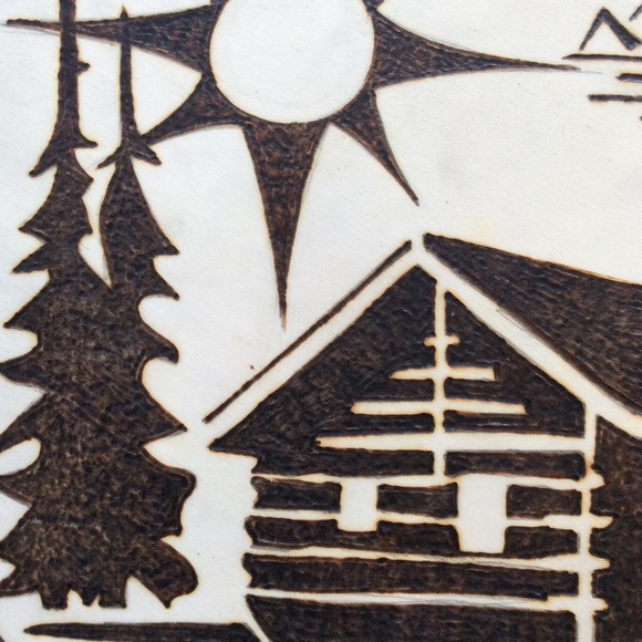 Handmade Wall Hanging Wood-Burning Art Made In Vermont - Picture 2 of 3